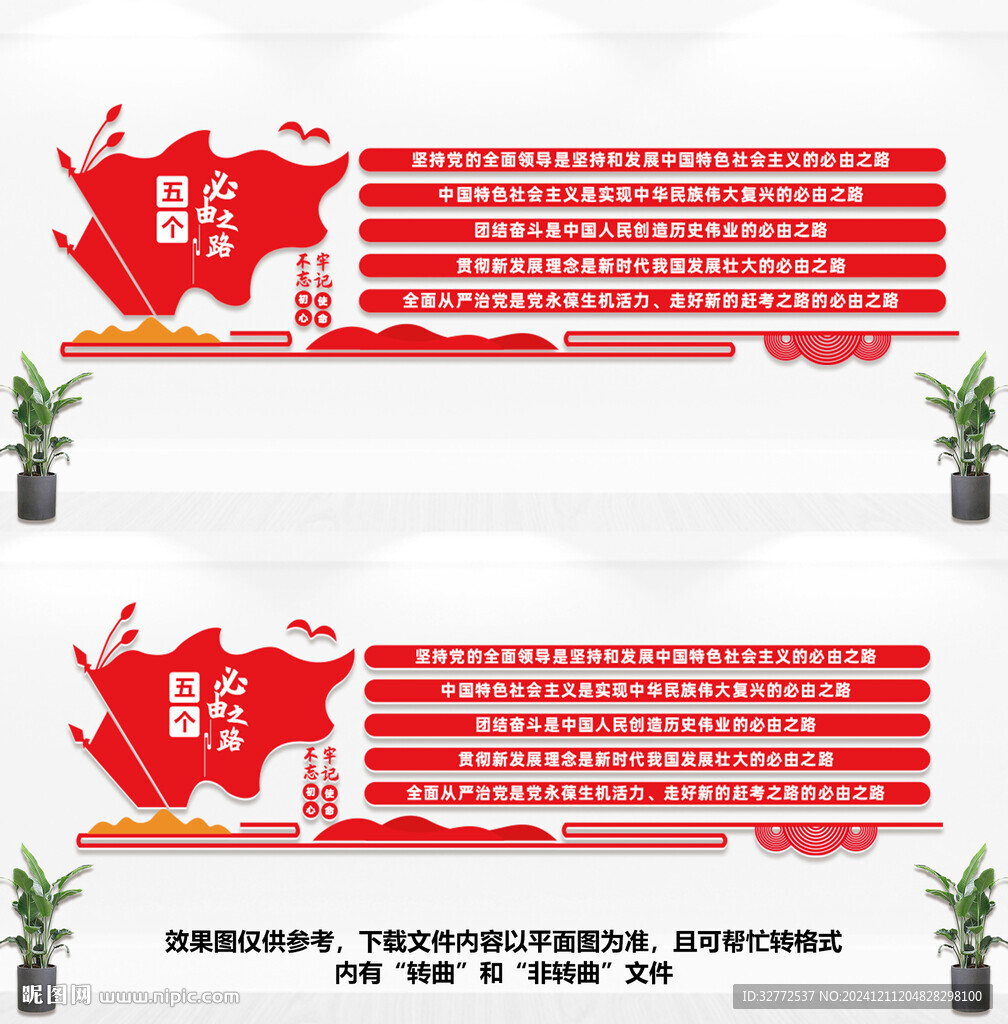 五个必由之路文化墙