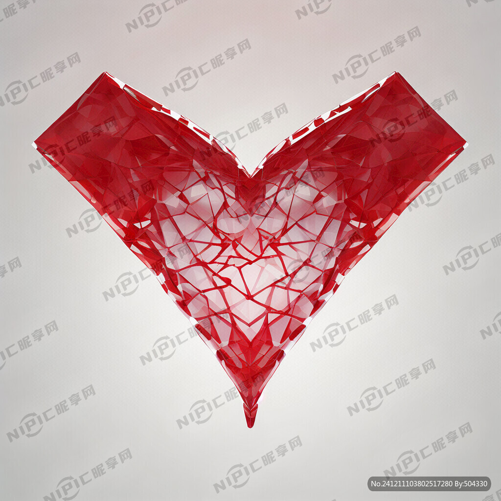 爱心旗 红色底色 最高画质杰作