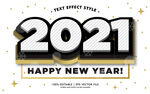 新年快乐3D立体艺术字效果