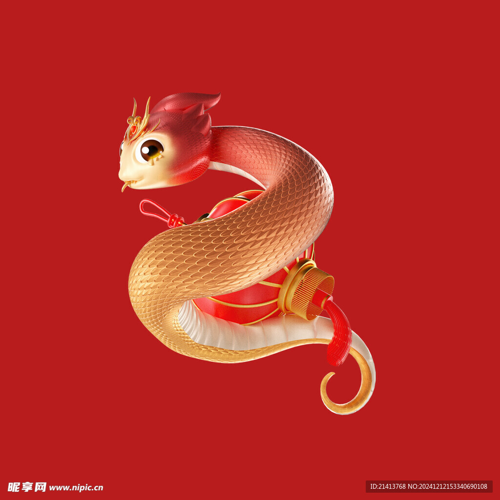手绘卡通小蛇 
