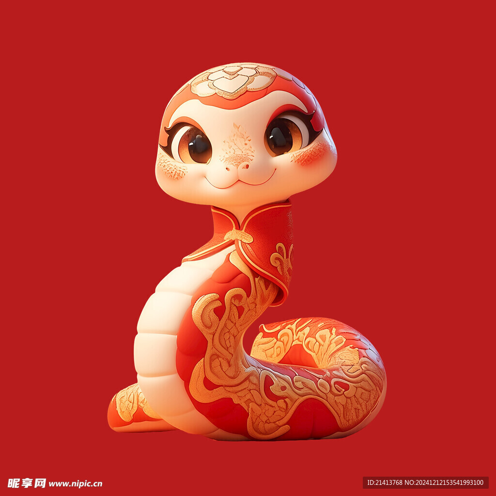 手绘卡通小蛇
