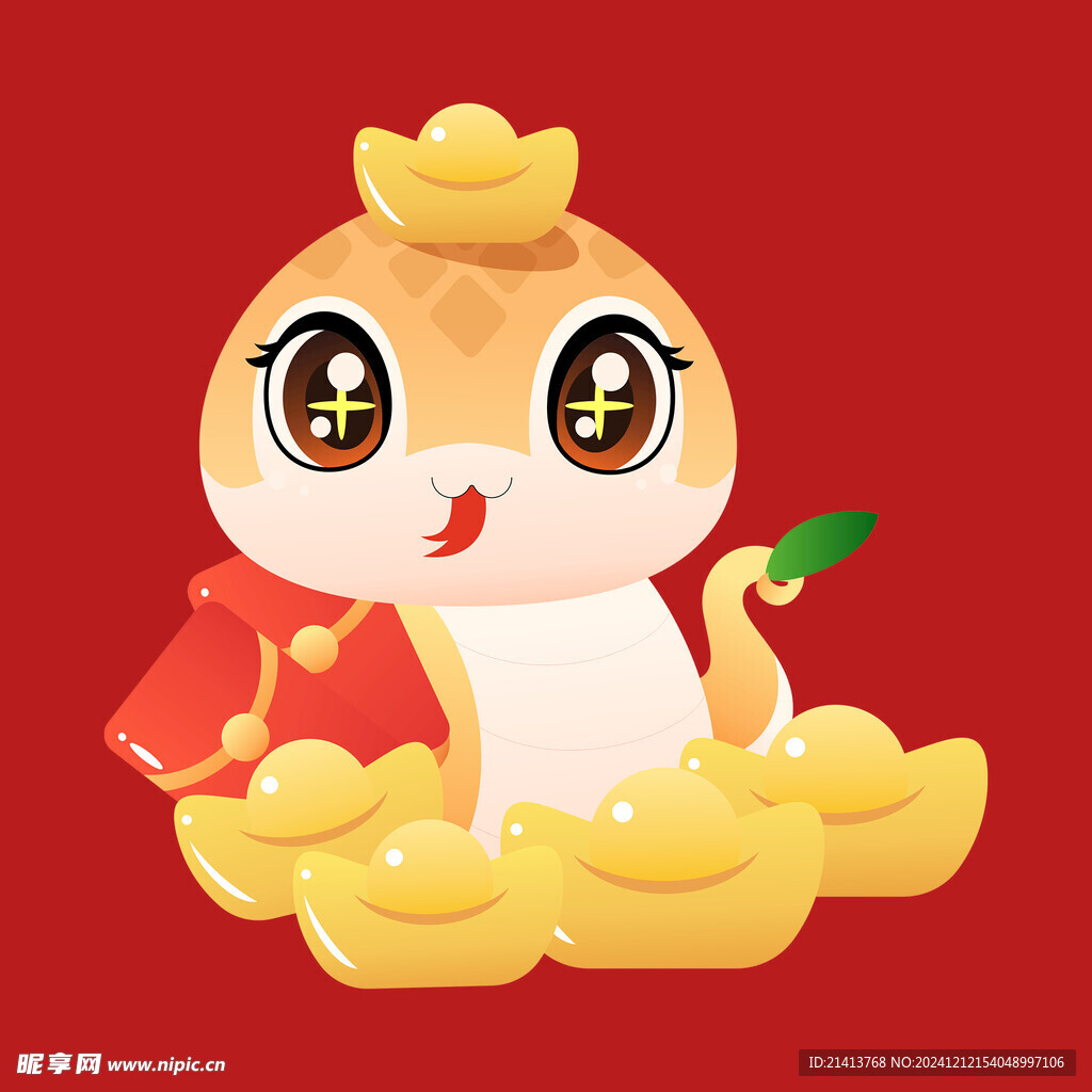 手绘卡通小蛇