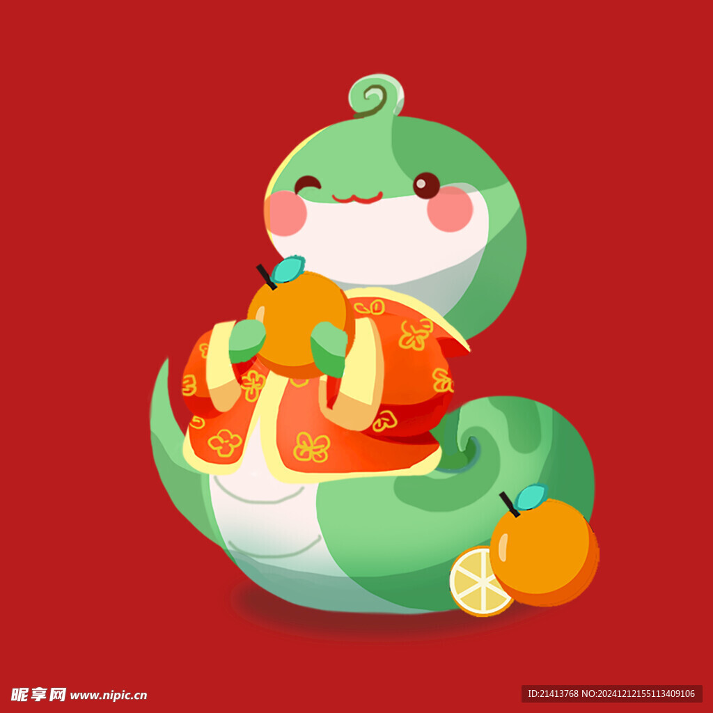 手绘卡通小蛇