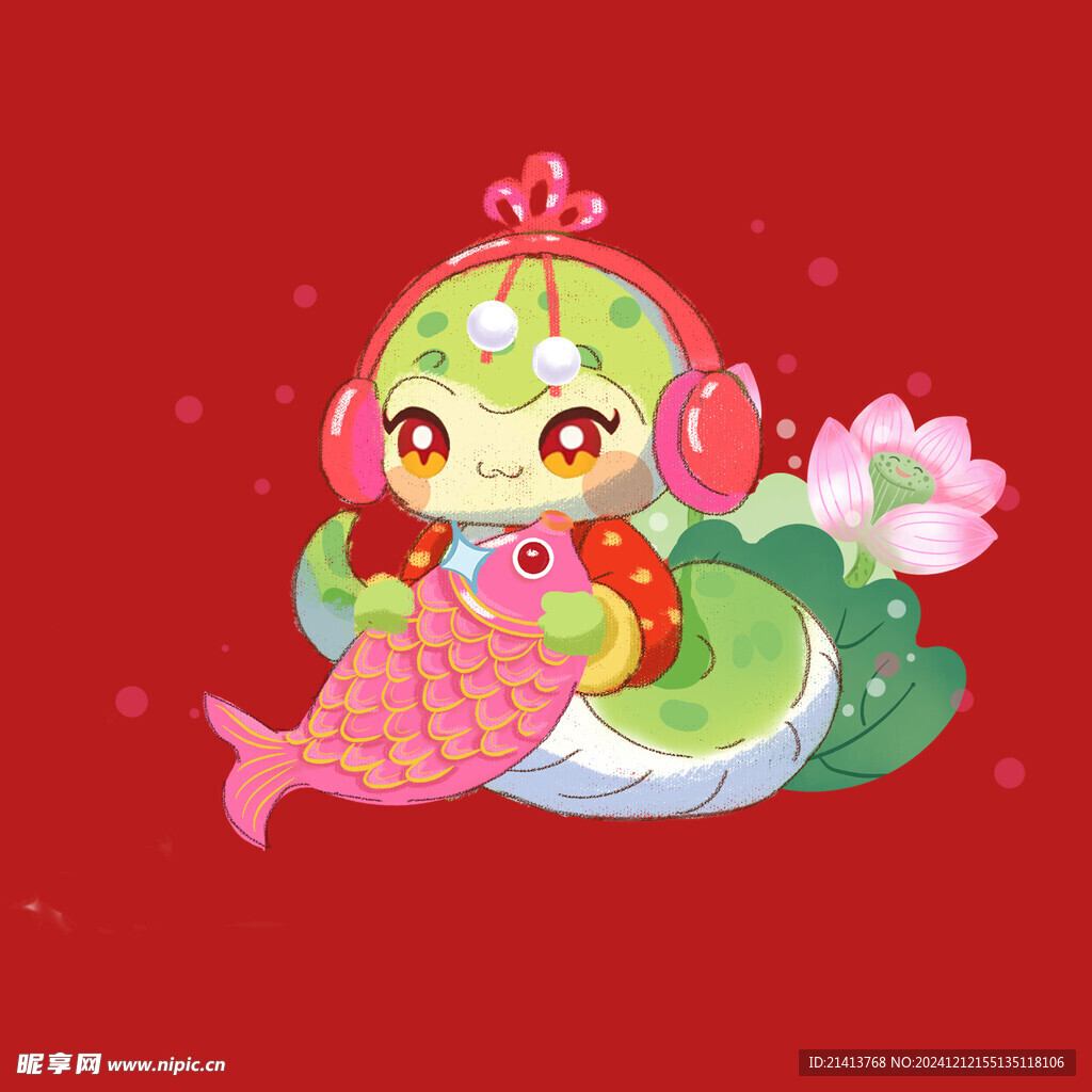 手绘卡通小蛇