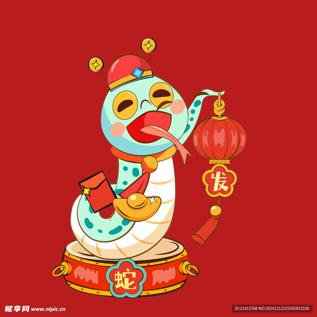手绘卡通小蛇