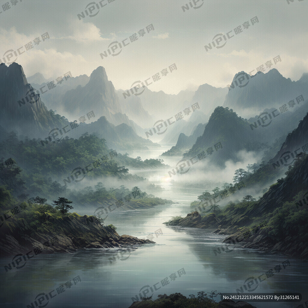 山水从远到近