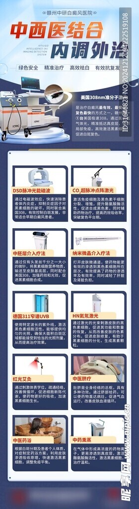 仪器设备海报组合简介蓝色海报