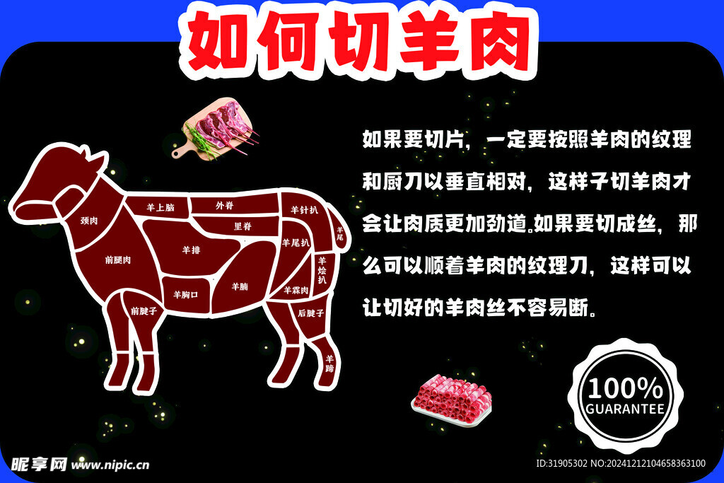 切割羊肉