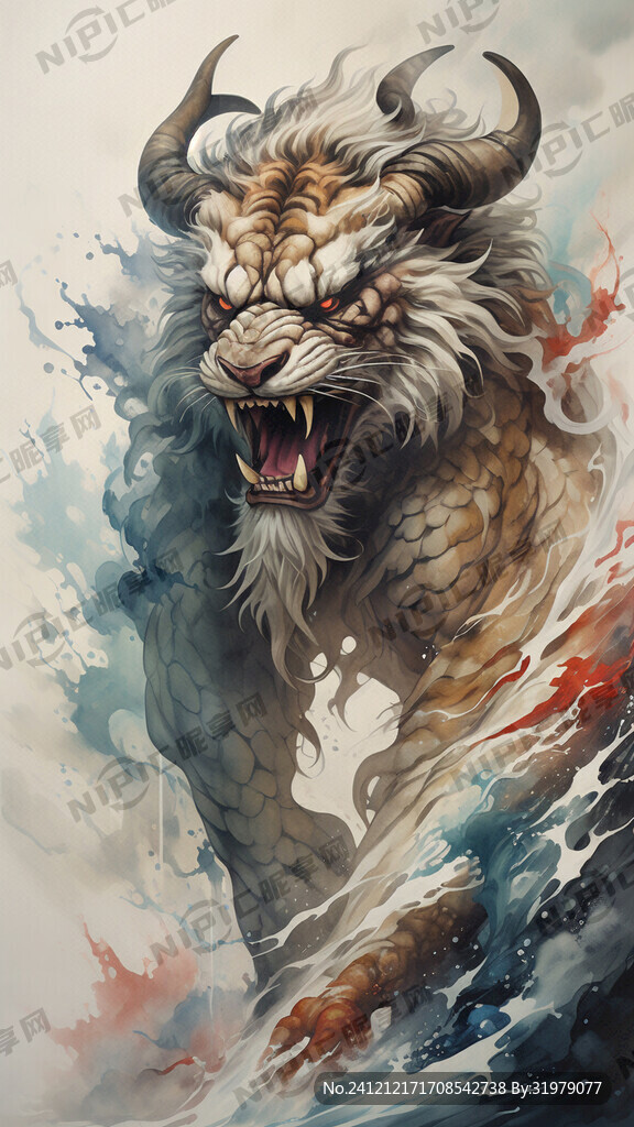 山海经异兽 全身 牛型虎身虎爪