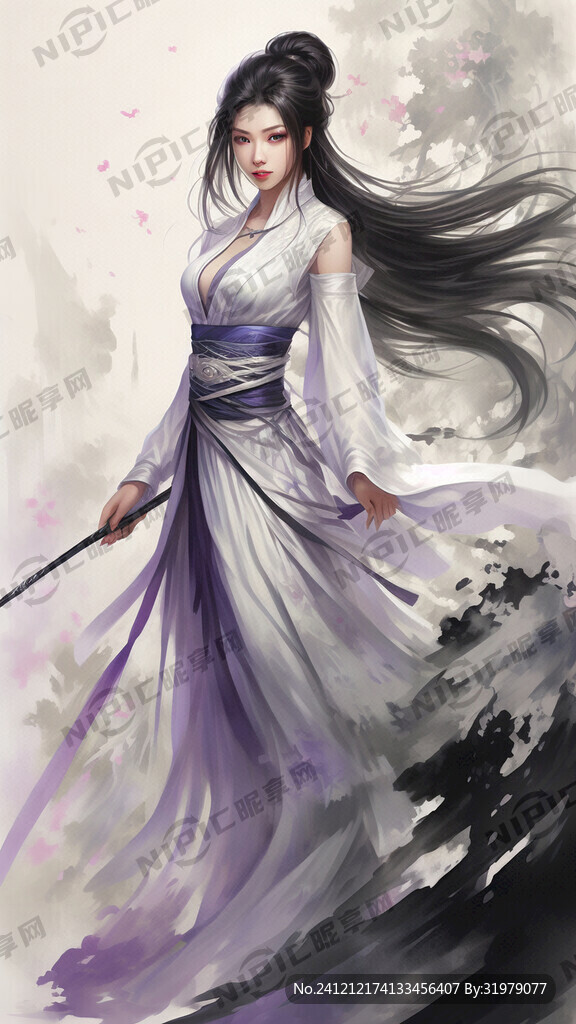 玄幻女主 中国风 全身 广角