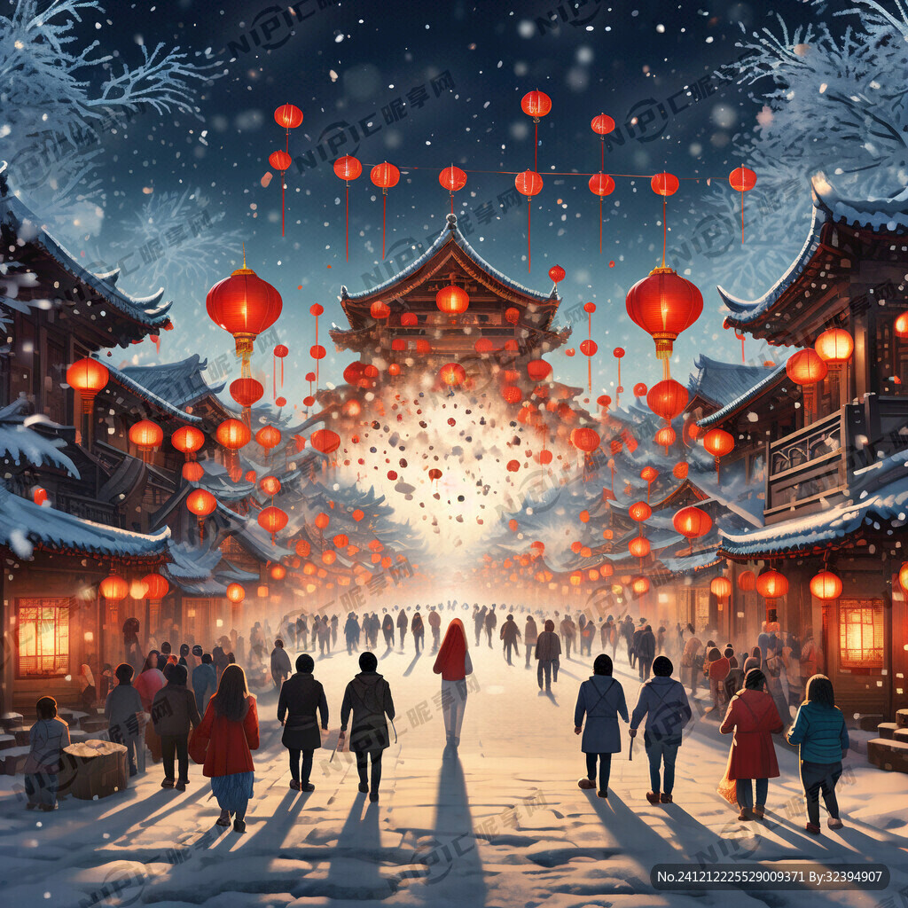 冬天的节日春节 