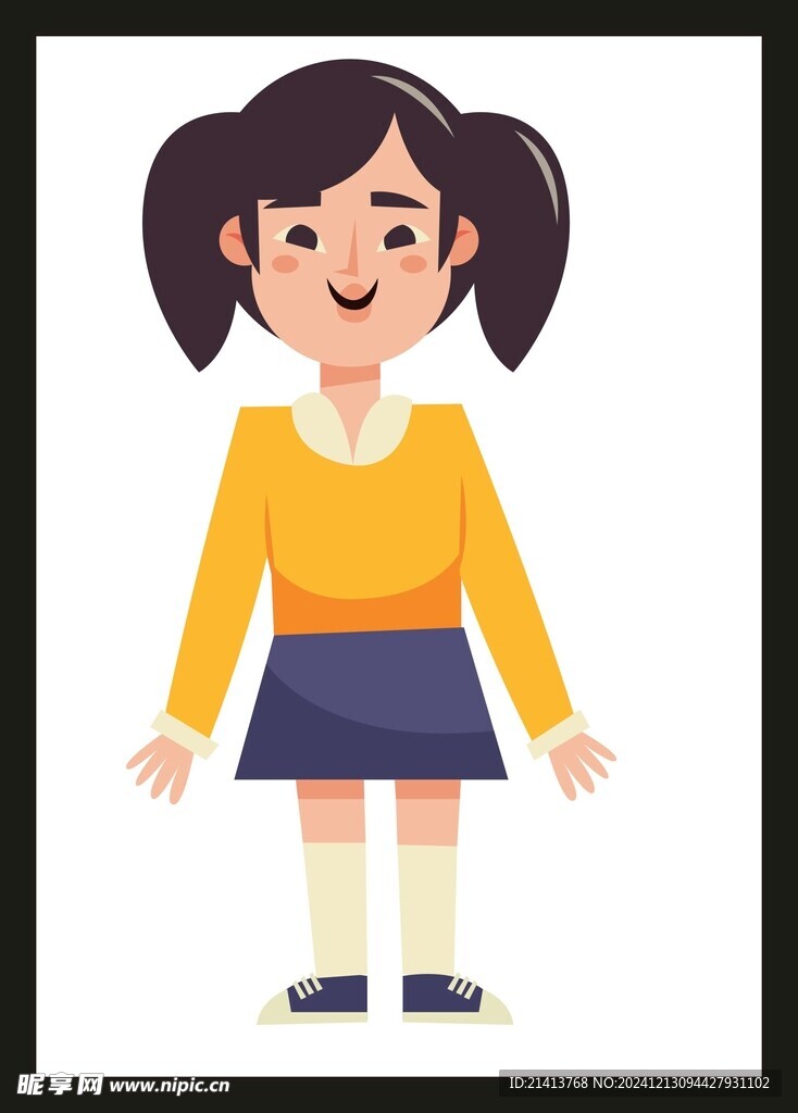 手绘儿童女孩