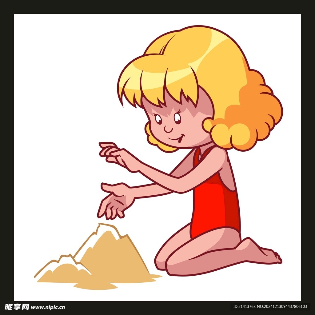 手绘儿童女孩