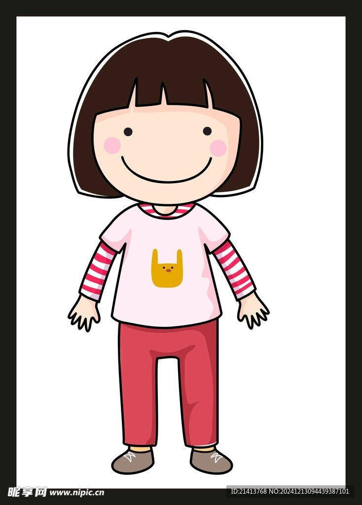 手绘儿童女孩