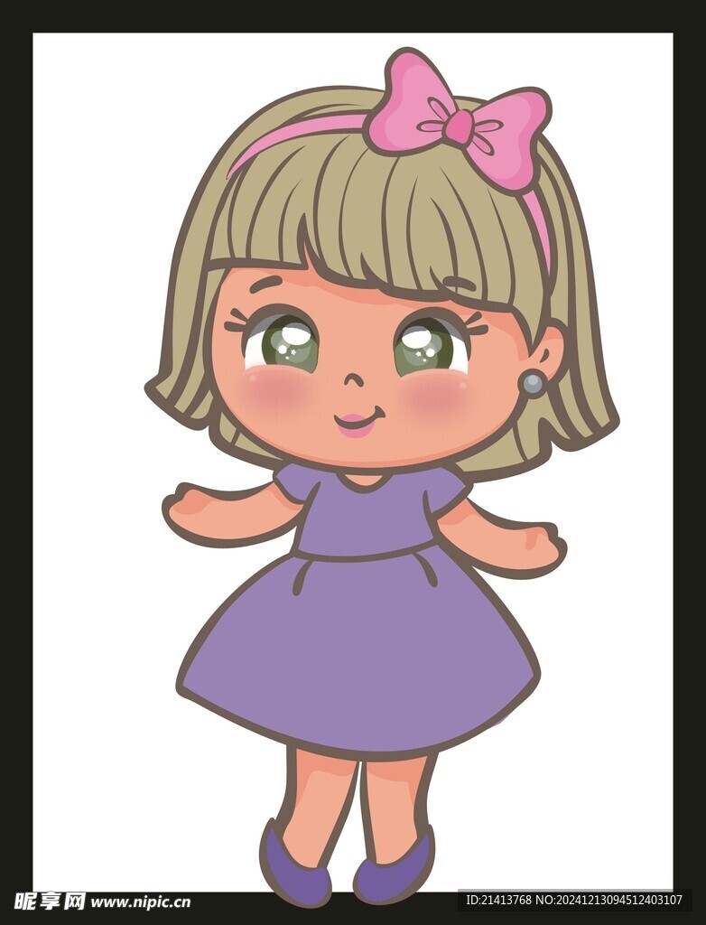 手绘儿童女孩