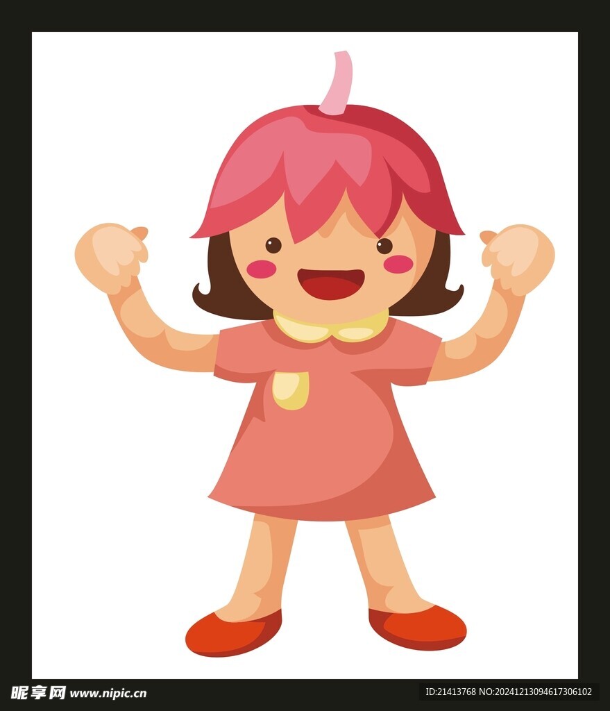 手绘儿童女孩