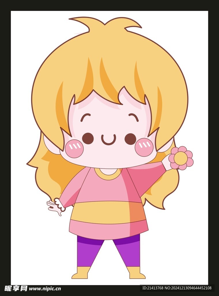 手绘儿童女孩