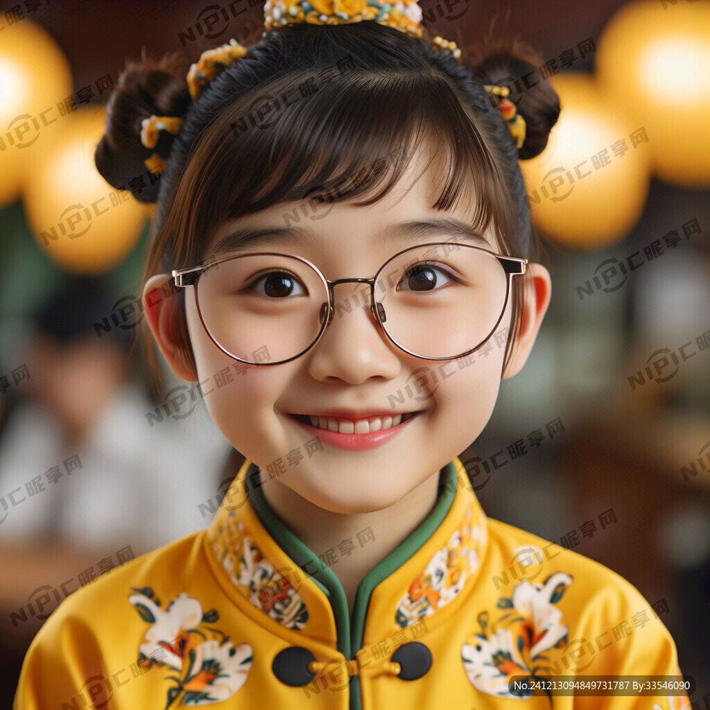 戴眼镜 有笑容的