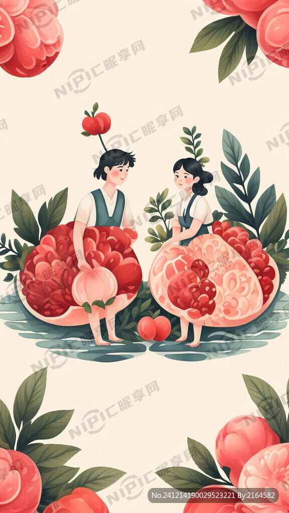 韩国风格 带点小清新 插画