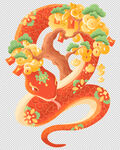 蛇年插画