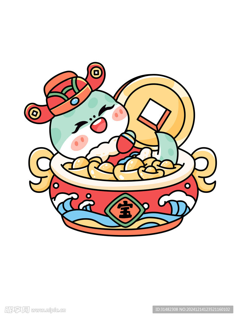 蛇年插画
