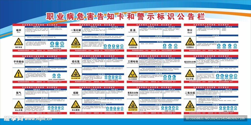 职业病危害告知卡和警示标识公告