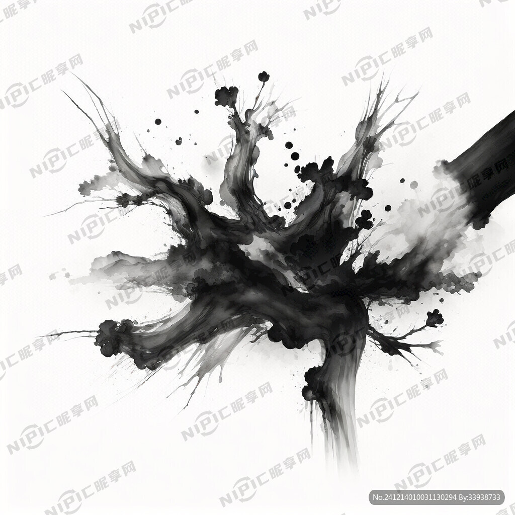 木耳 黑白 线条画 简笔画