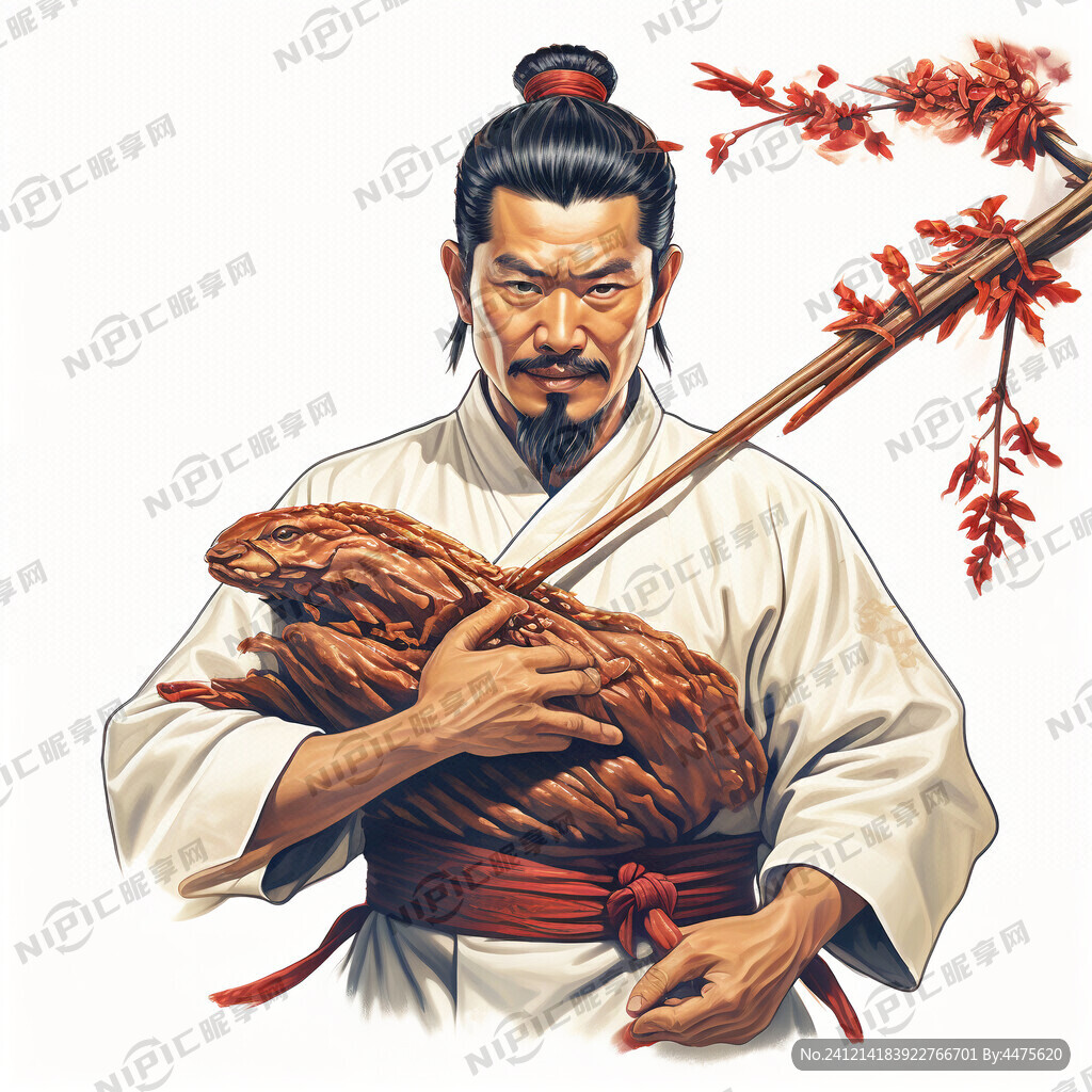 抱牛肉干人物