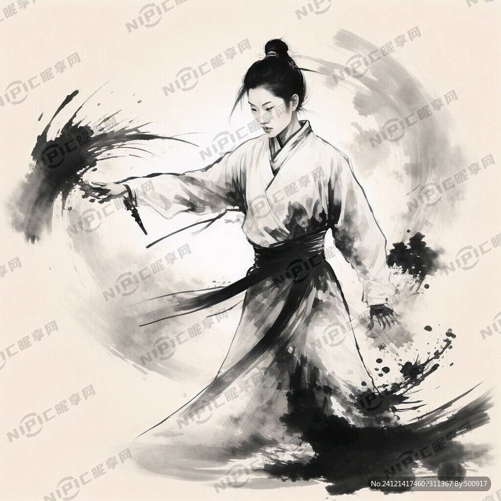 水墨太极图 不要出现人物