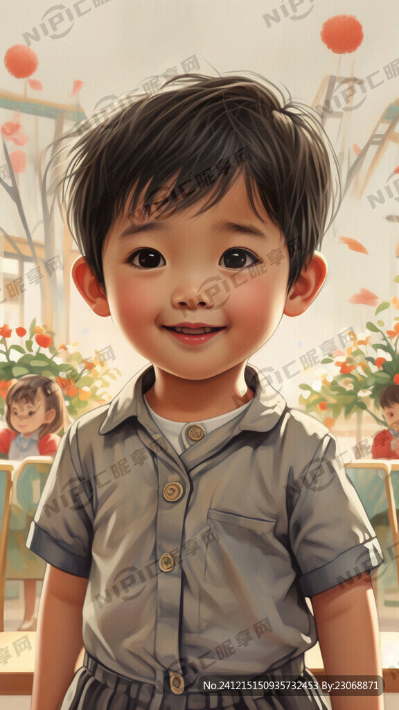 一个小朋友喜欢新的幼儿园