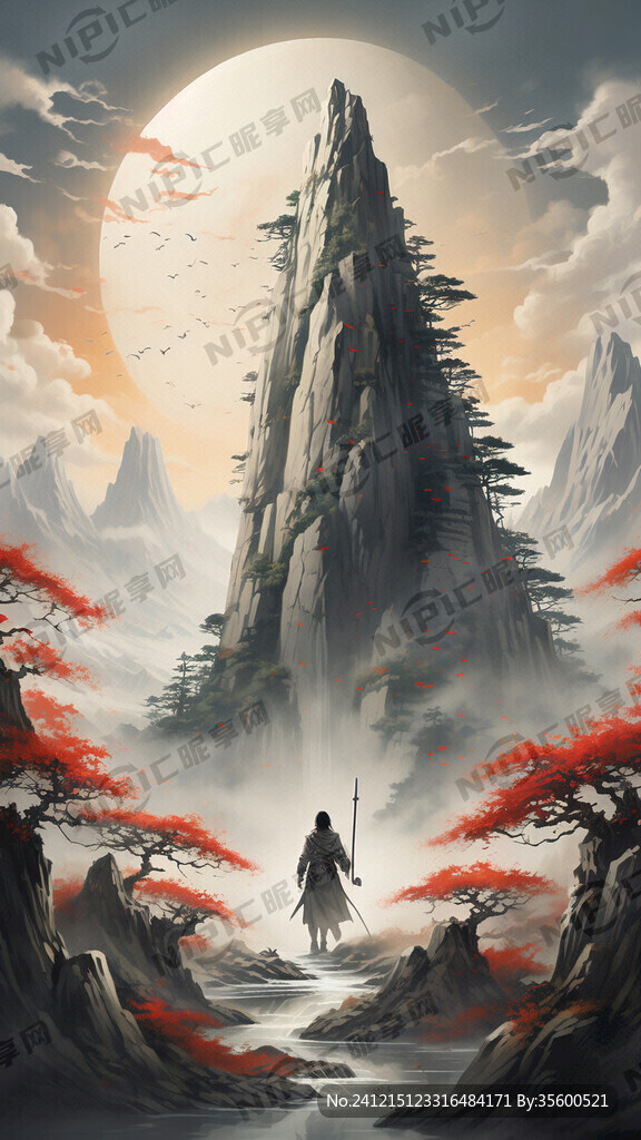 后羿射日道具山峰的图片