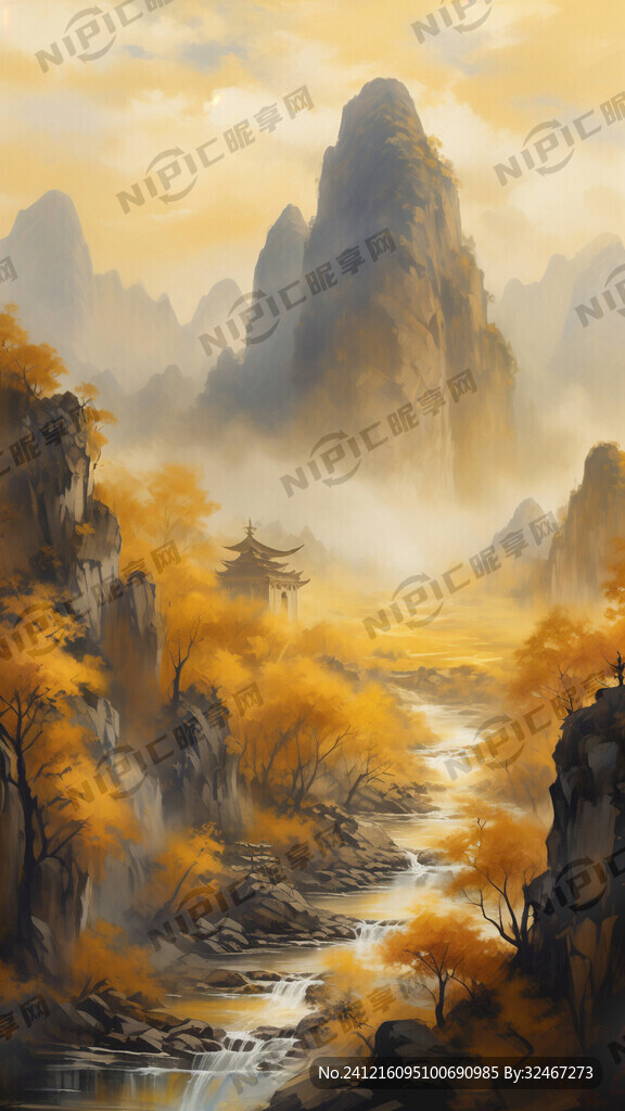 黄色系列 肌理效果 油画