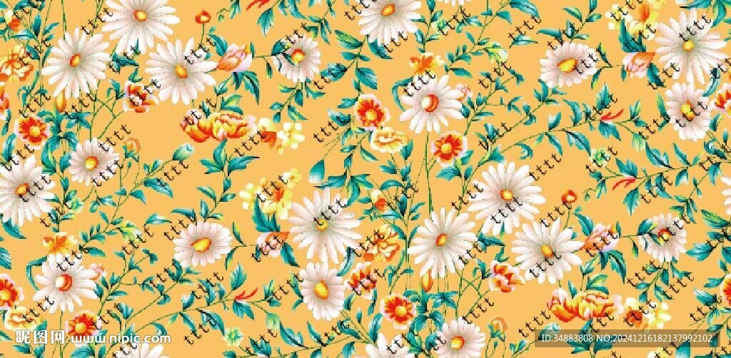 黄底花