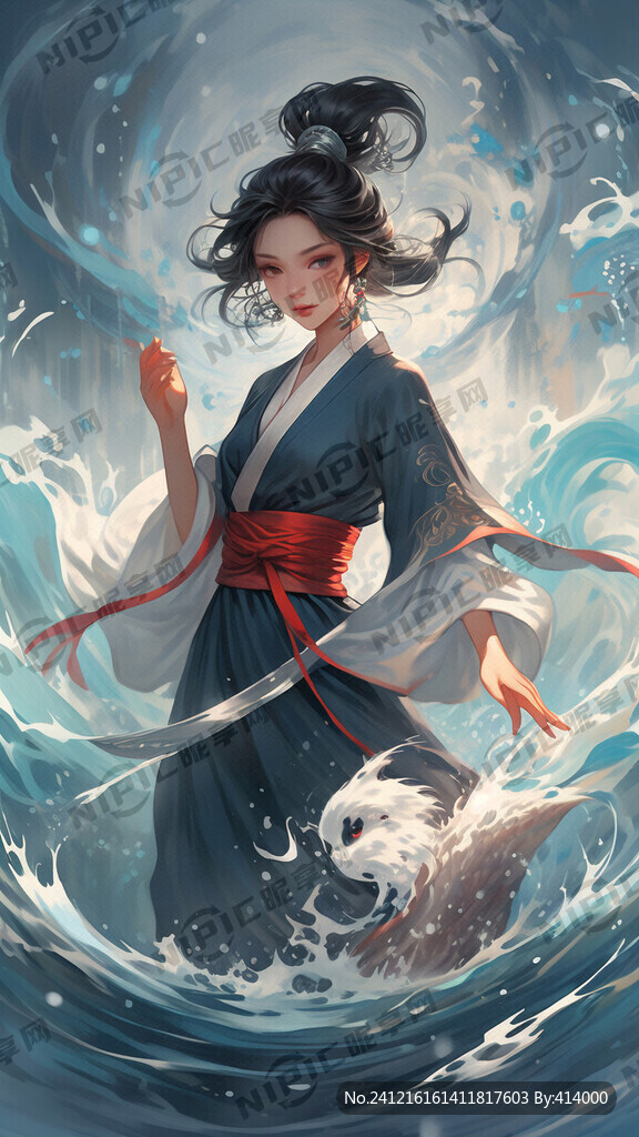 人物 水 唯美 海报