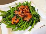 越南美食香菇空心菜