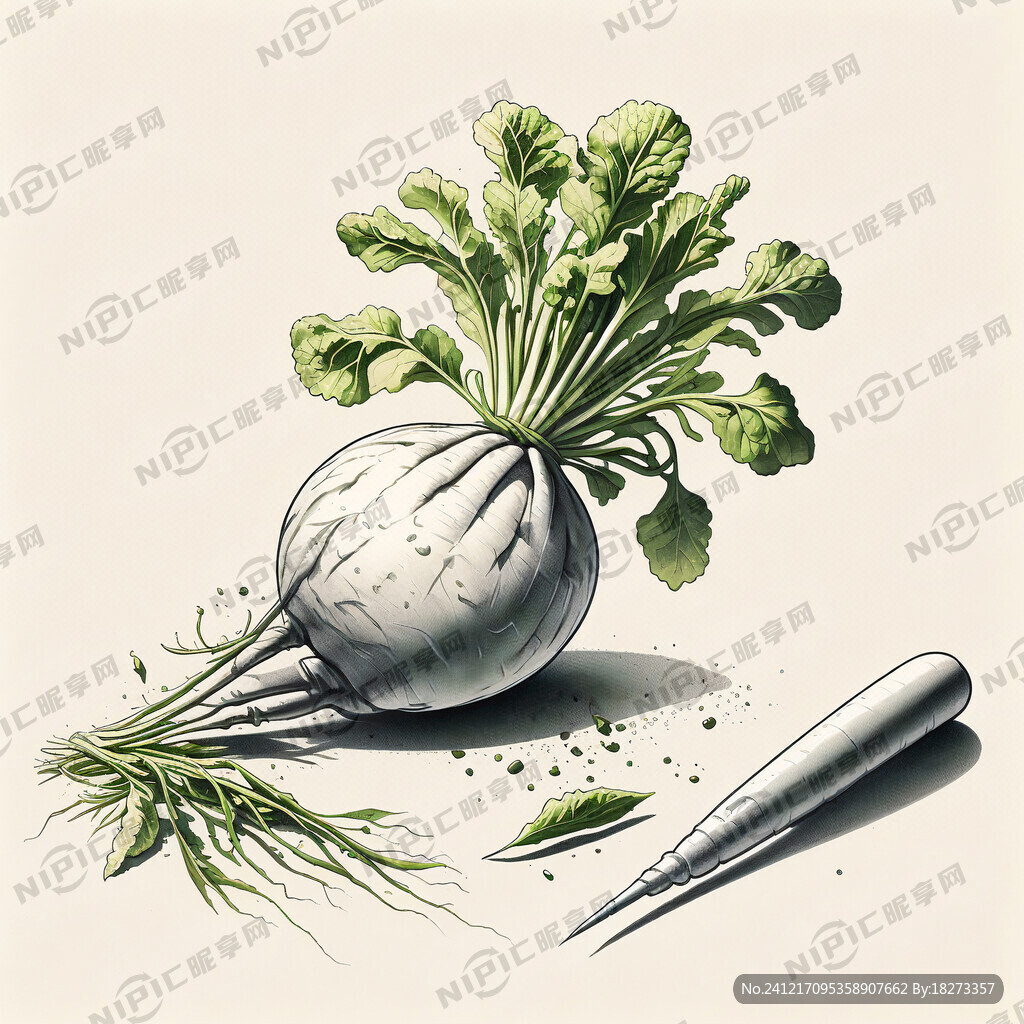 手绘萝卜