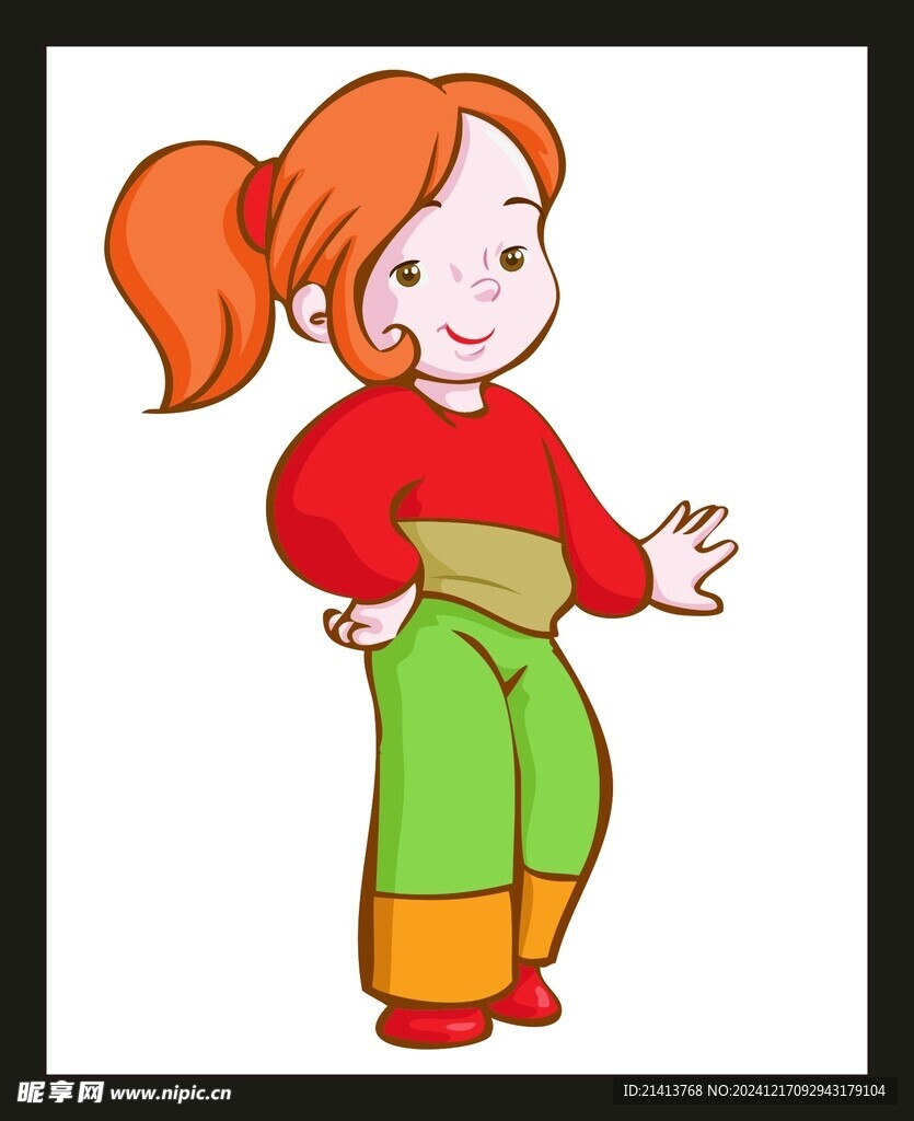 手绘卡通女孩