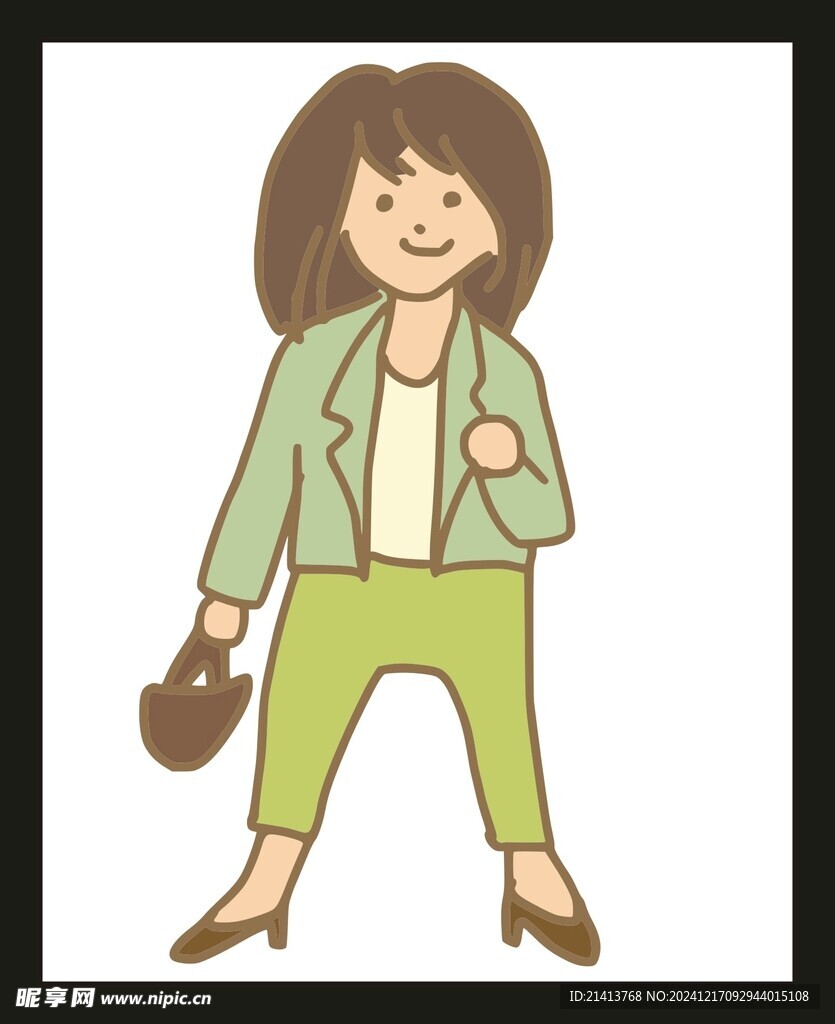 手绘卡通女孩