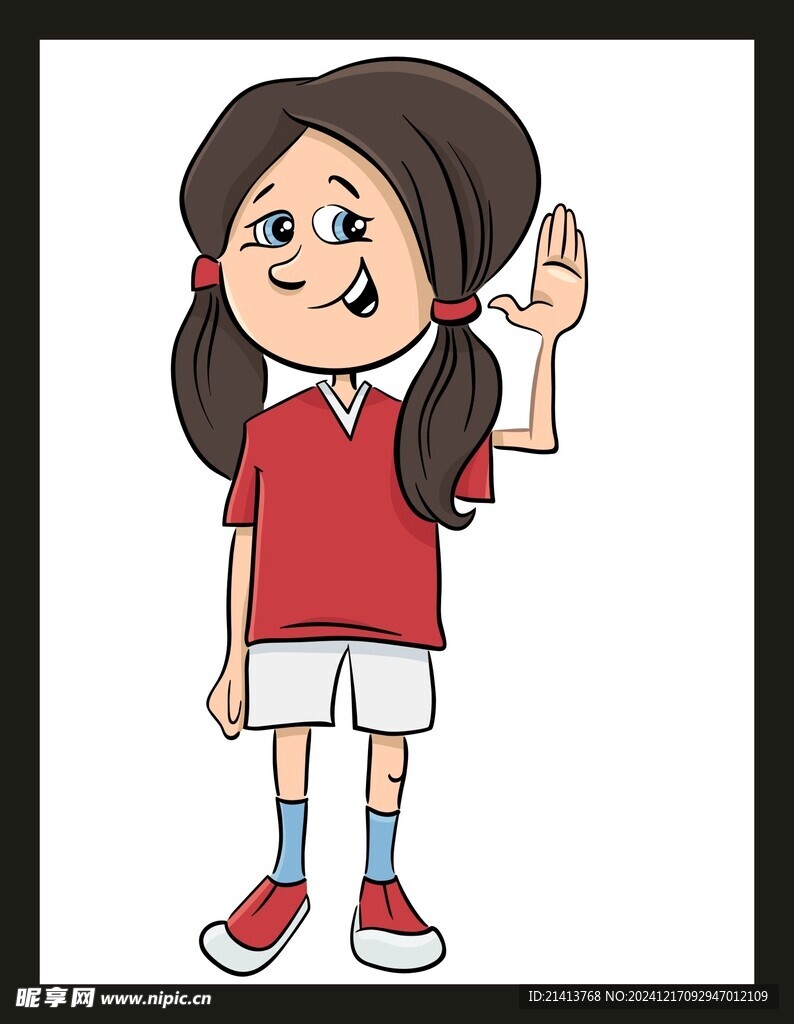 手绘卡通女孩