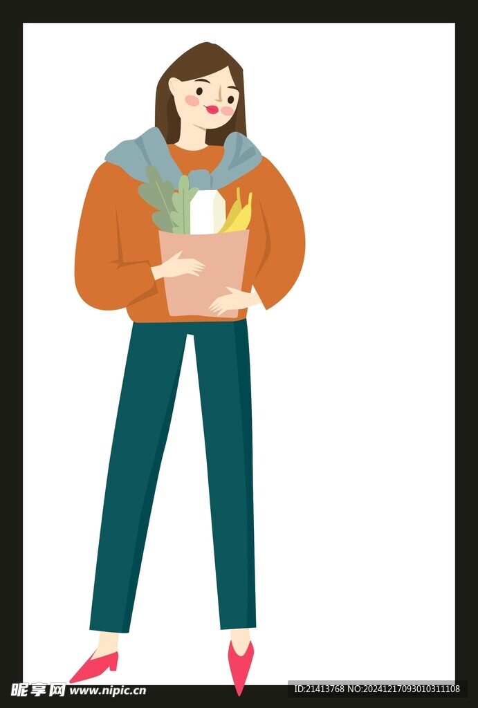手绘卡通女孩