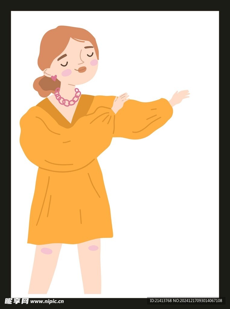 手绘卡通女孩