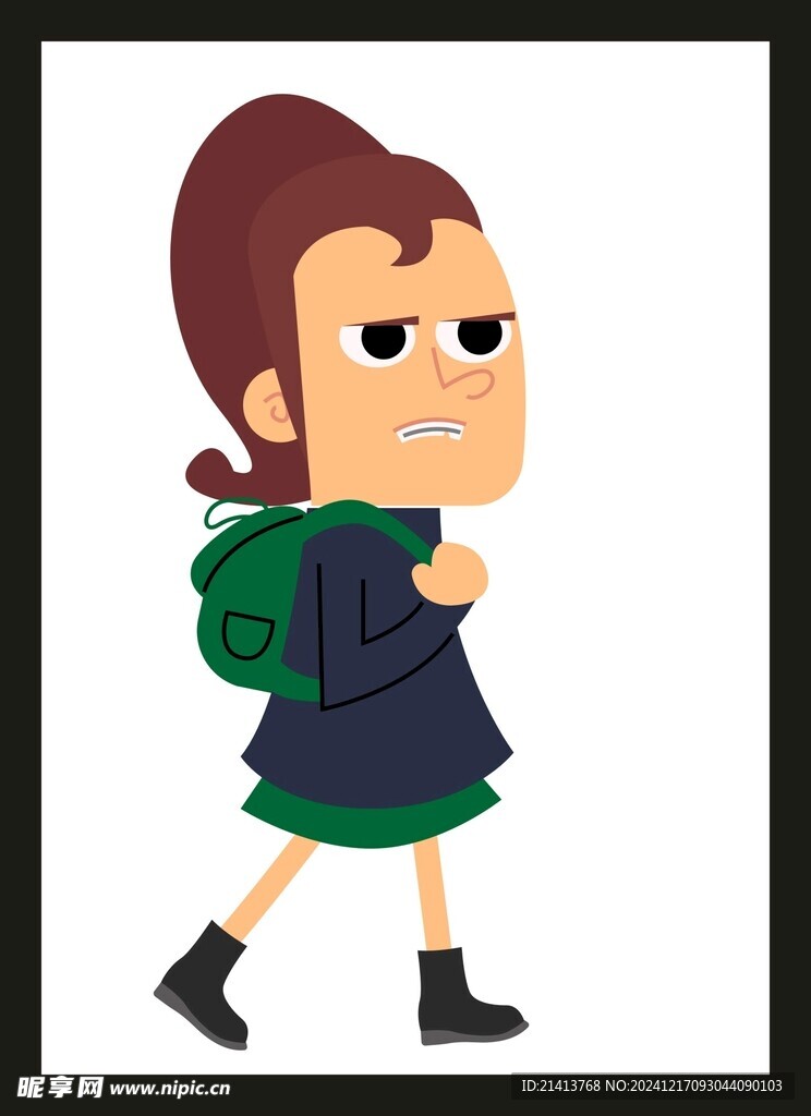 手绘卡通女孩