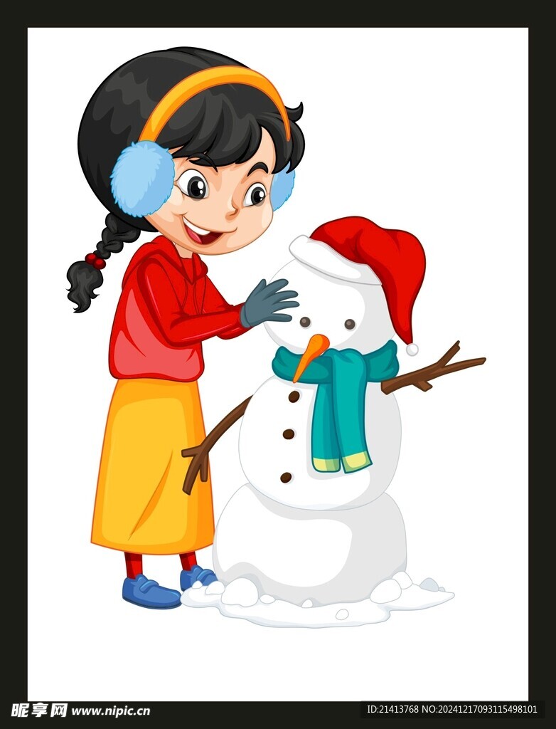 堆雪人女孩 