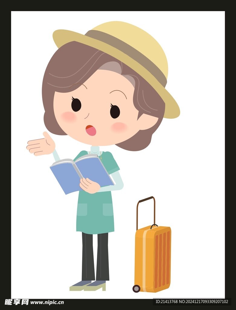旅游旅行女孩 