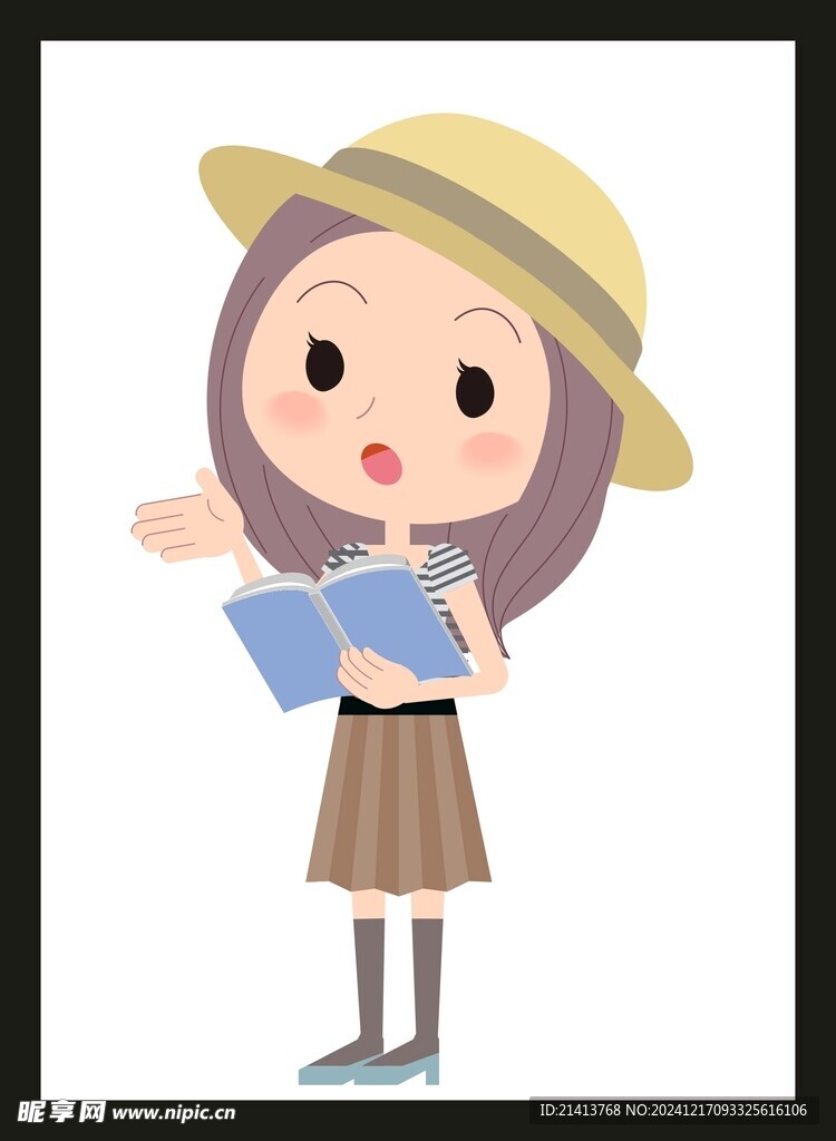 手绘卡通女孩