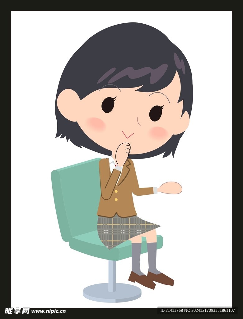 手绘卡通女孩