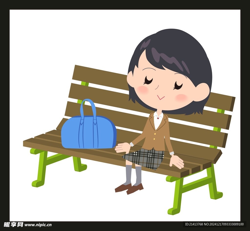手绘卡通女孩