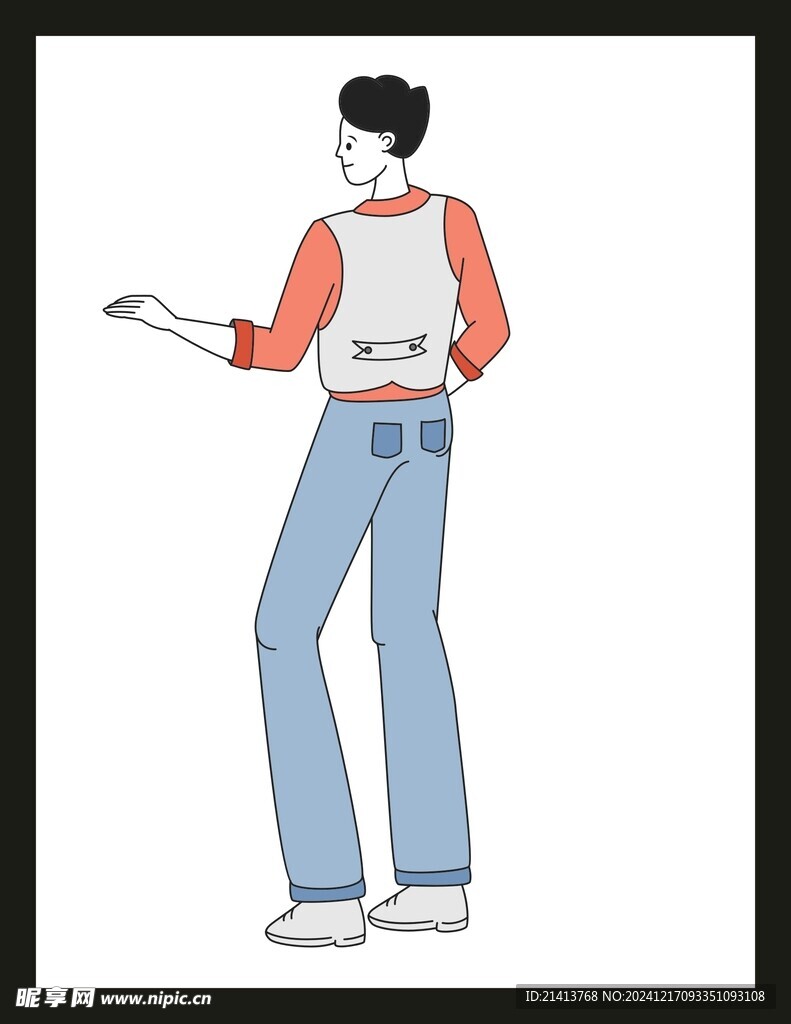 手绘男人男孩