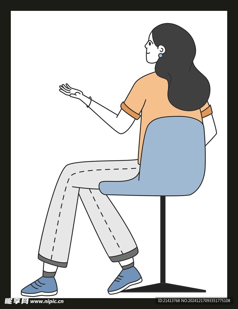 手绘卡通女孩