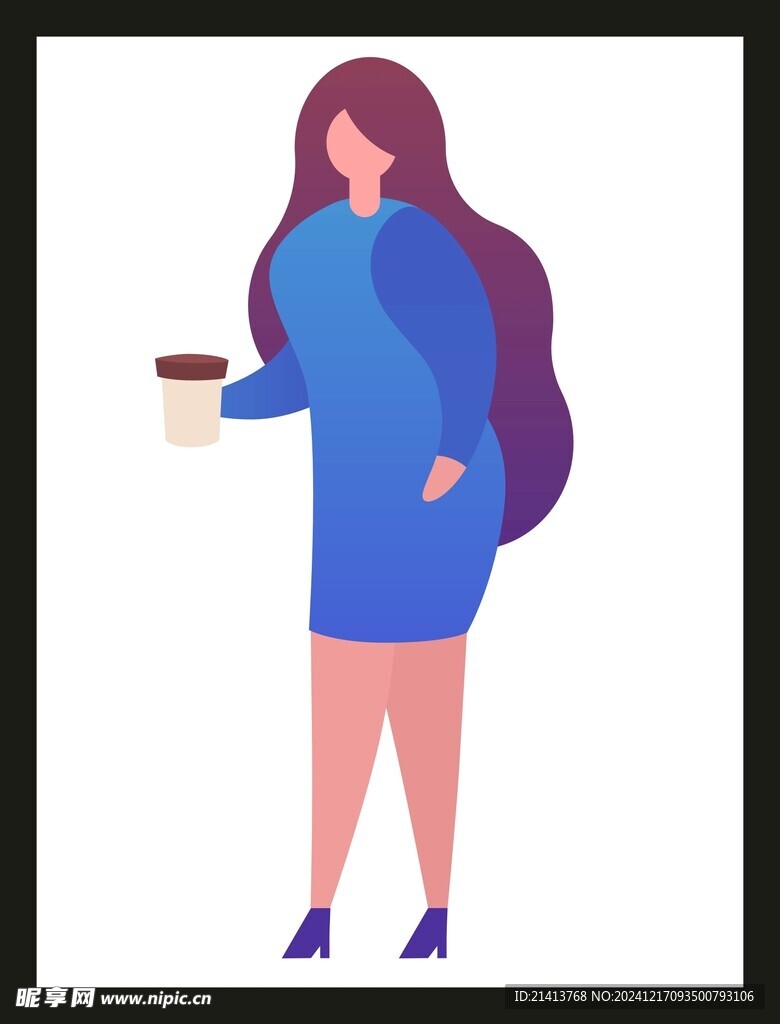 手绘卡通女孩